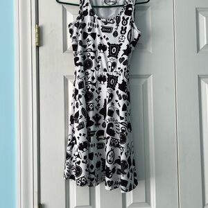 Black and White Alice in Wonderland Dress